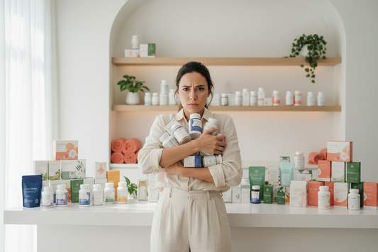 Woman confused by the vast range of Glutathione products available