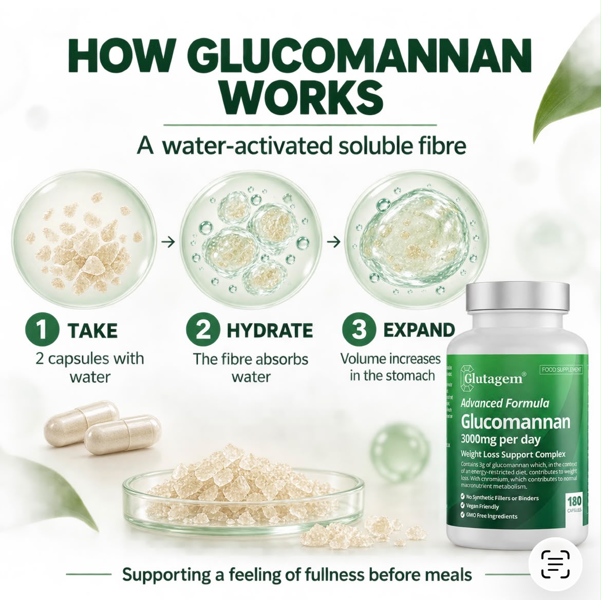 Power Duo! Glutagem® Glutathione PLUS Glutagem® Glucomannan