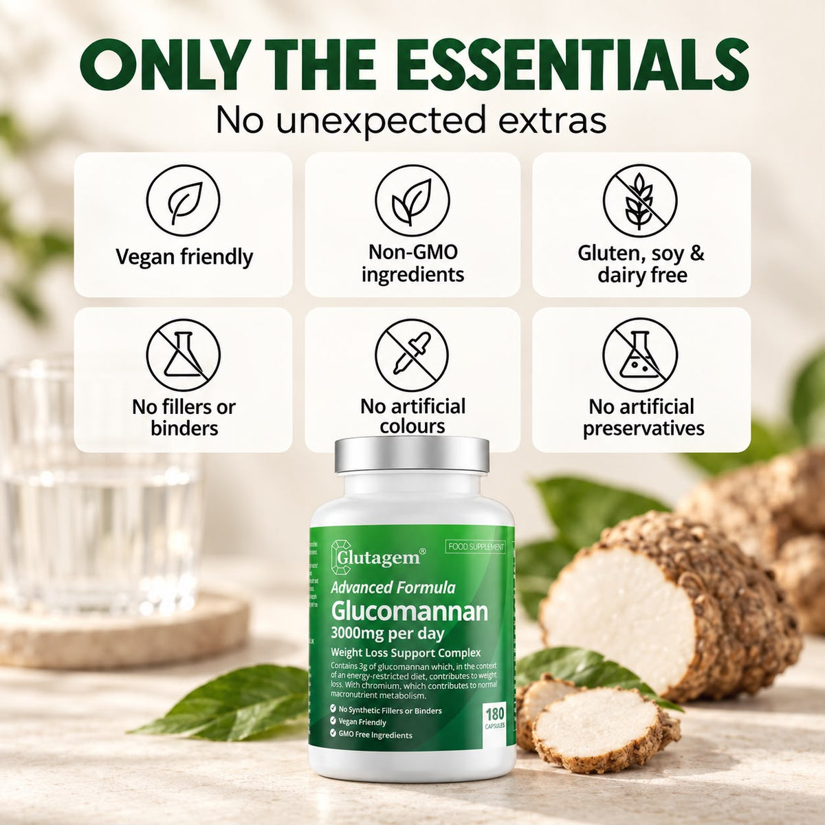 Glutagem® Glucomannan 180 Capsules