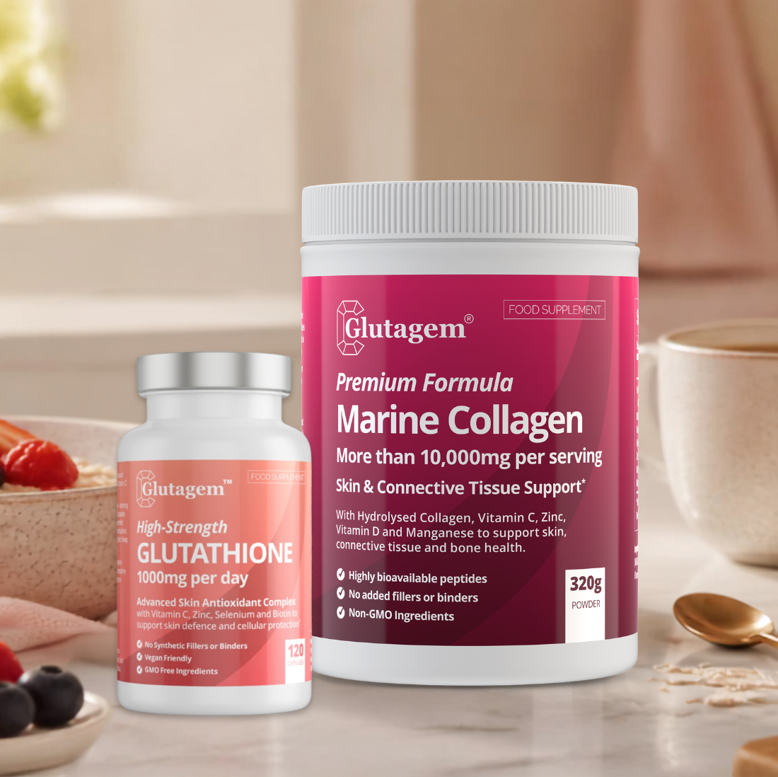 Radiance Duo! Glutagem® Glutathione PLUS Glutagem® Marine Collagen